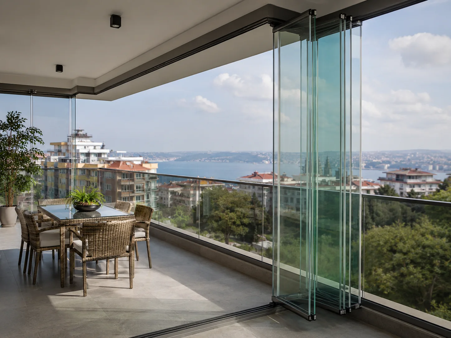 Katlanır cam balkon sistemi